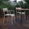 Flash Furniture Silver All-Weather Steel Dining Chair XU-CH-10318-ARM-SIL-GG
